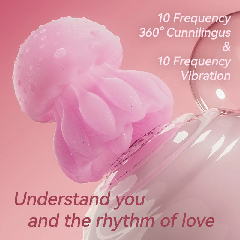 Luminous Jellyfish 360°rotating Tongue Licking G-spot Clitoral Stimulation Vibrator - Image 3