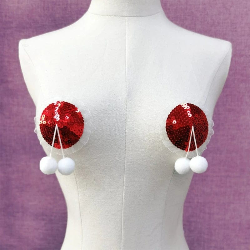 Christmas Small Sequins Sexy Female Nipple Stickers - Image 2