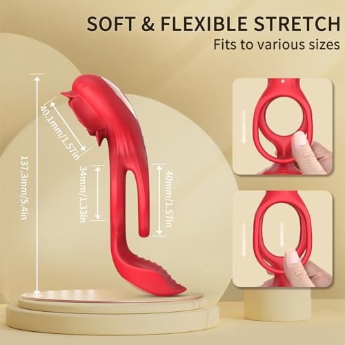 Cock Ring with Rose Clitoral Stimulation - Image 6