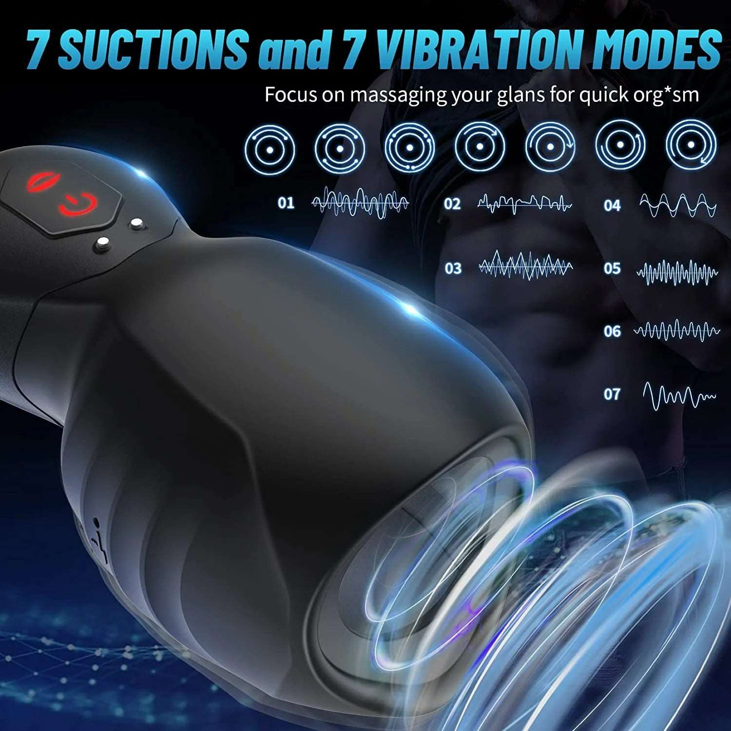 Dragon Suction Trainer Male Masturbator Oral Vaginal Penis Vibrator - Image 9