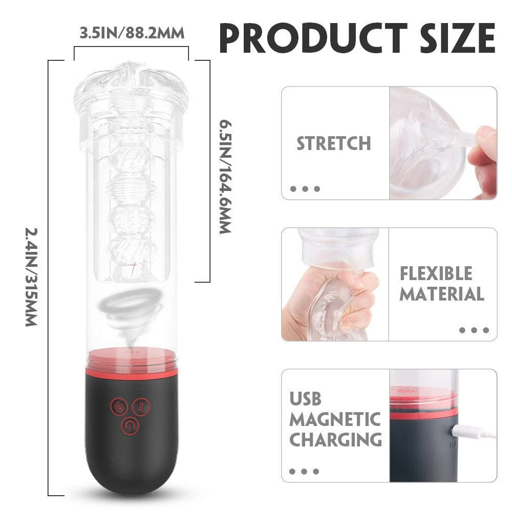 Men's Full Automatic Penis Trainer Intelligent Suction Vacuum Male Masturbator - Image 2