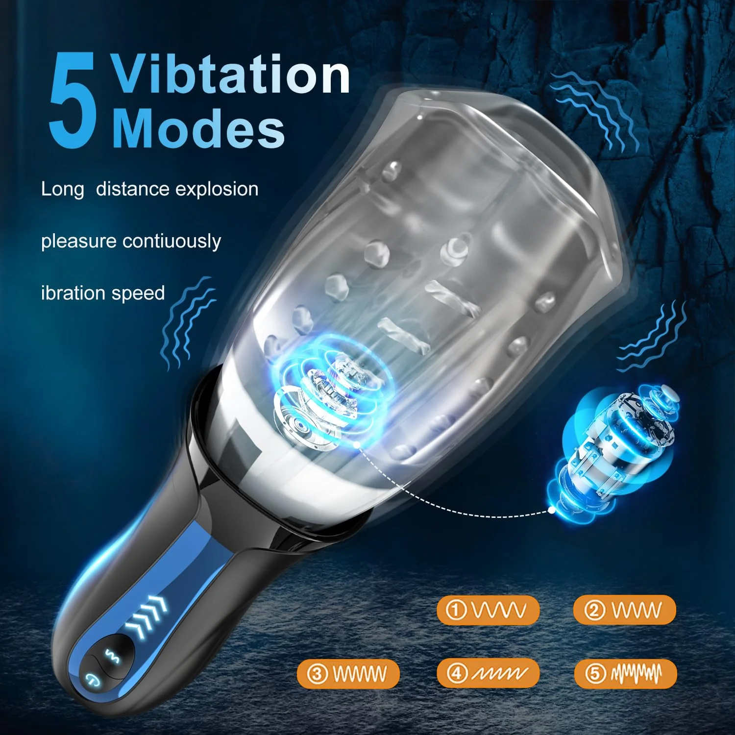 Gawk Gawk 6000 Pro With 5 Vibrating & 5 Rotating Modes - Image 2