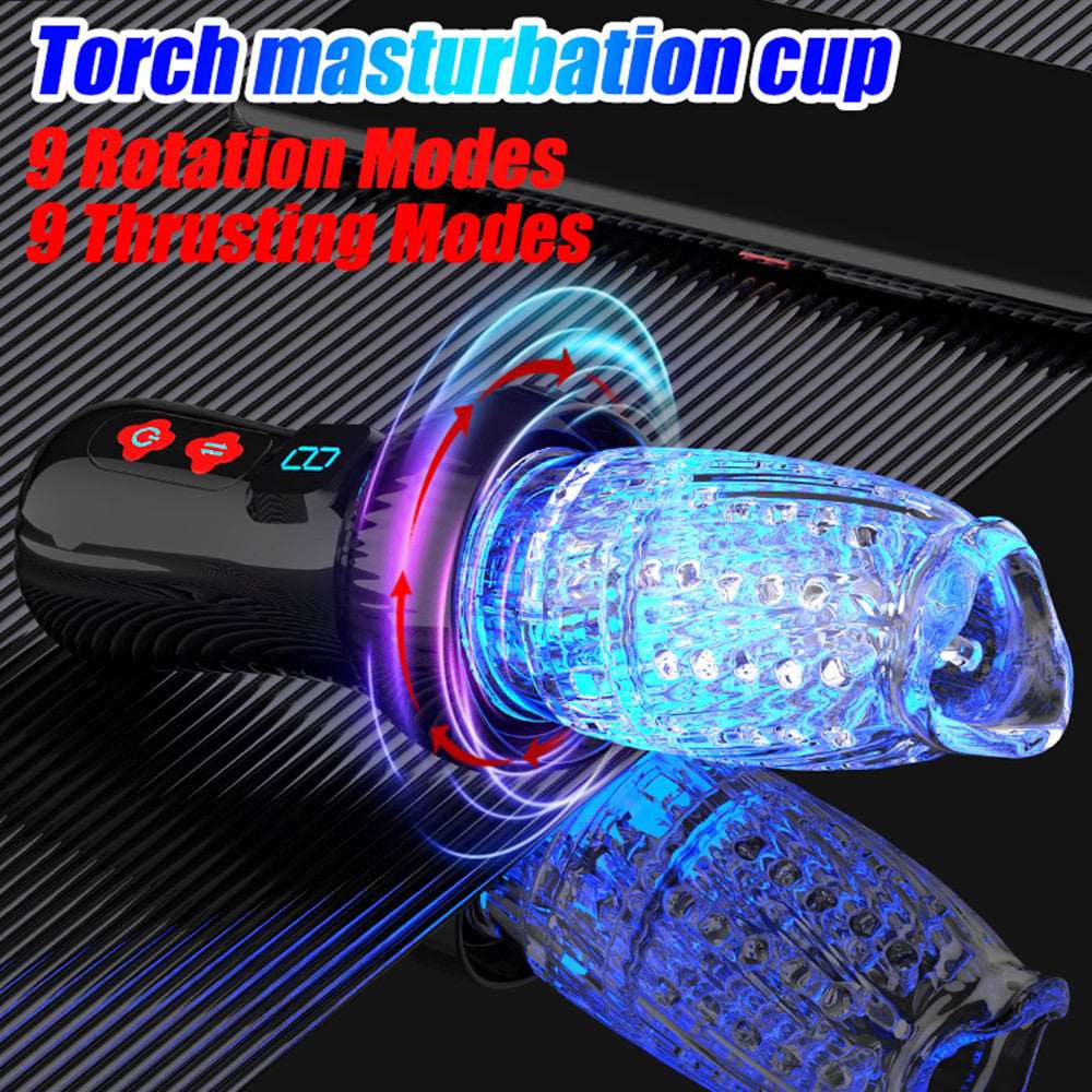 Gawk Gawk 6000 4.0 Version Torch 9 *9 Thrusting Rotating Penis Stroker Male Rose Toy - Image 2