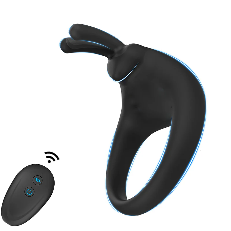 Rabbit Vibrating Cock Ring Adult Sex Toys with Clitoral Vibrator
