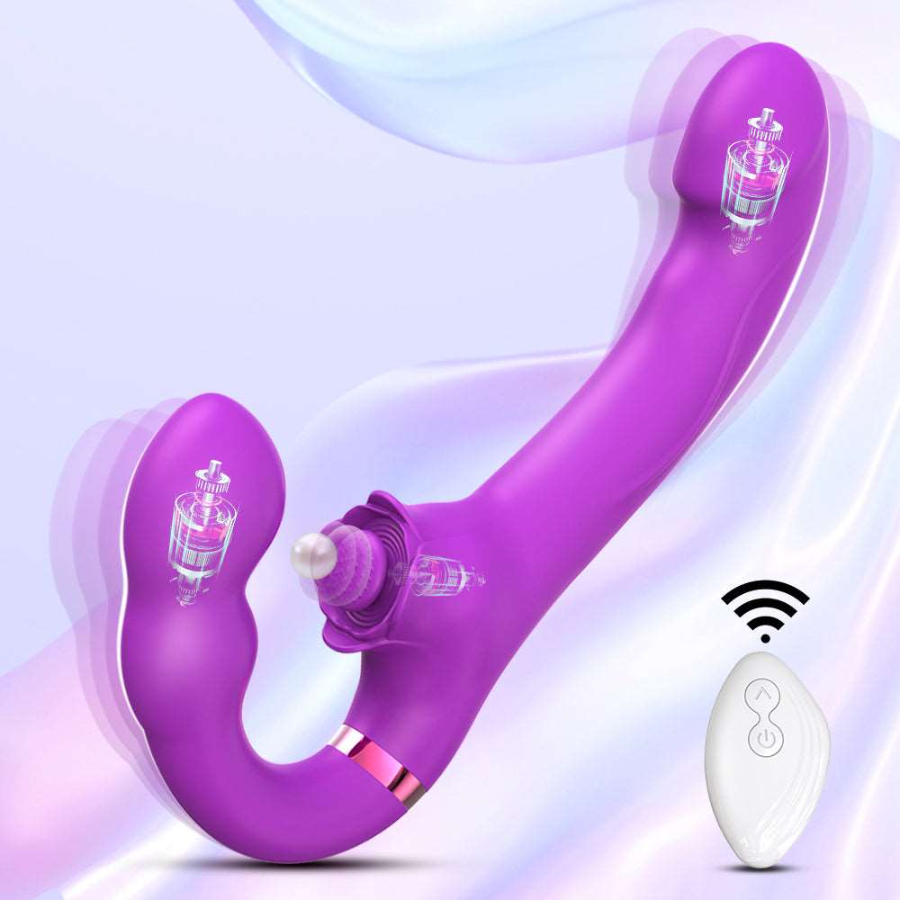 3-in-1 Rose Clit Stimulator Dual Motor Shock Panty Vibrator - Image 9