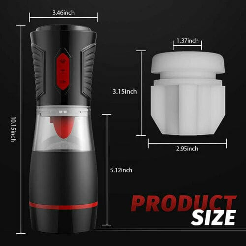 4 Sucking Modes Penis Cup 7 Tongue Licking Male Masturbator Cup - Image 4