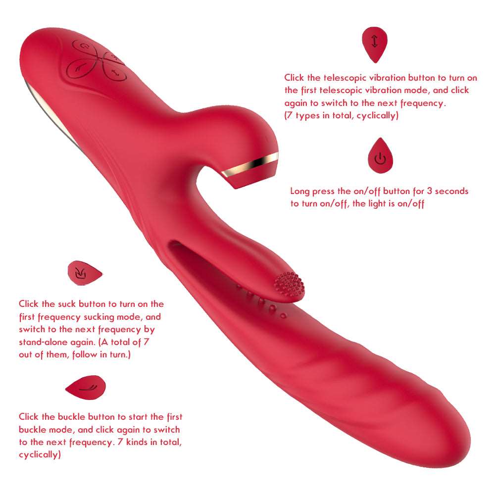 3 in 1 Suction & Thrusting Vibrator With Tongue For Clitoris & G-spot - Image 3