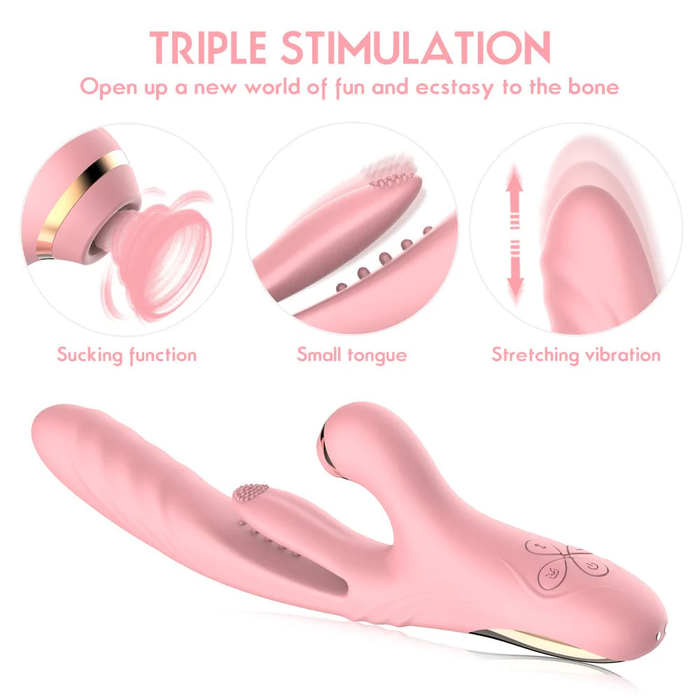 3 in 1 Suction & Thrusting Vibrator With Tongue For Clitoris & G-spot - Image 5