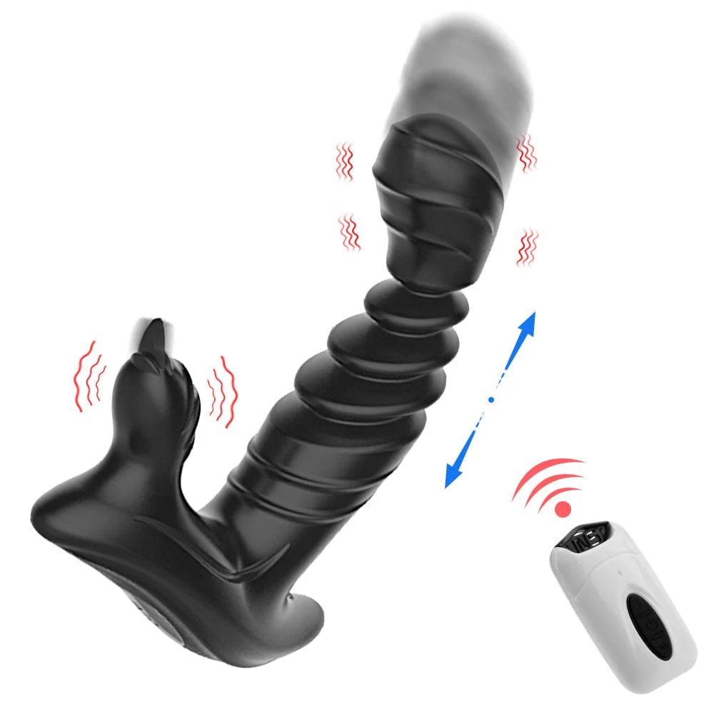 Telescopic Prostate Massager For Men And Women Double Shock Masturbation G-spot Vestibule Anal Plug Sex Toy Wholesale - Image 2