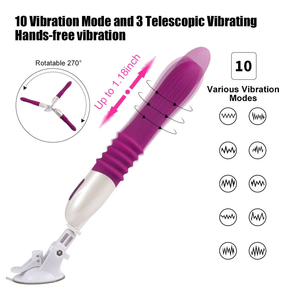 Telescopic Thrusting 10 Frequency Sex Machine for Female - Image 2