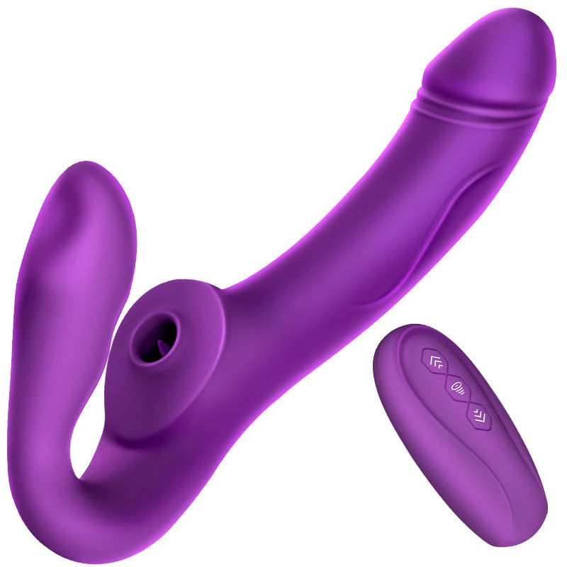 Wireless Remote Control Vibrating Double Head Sucking Female Massage Stick - Image 2