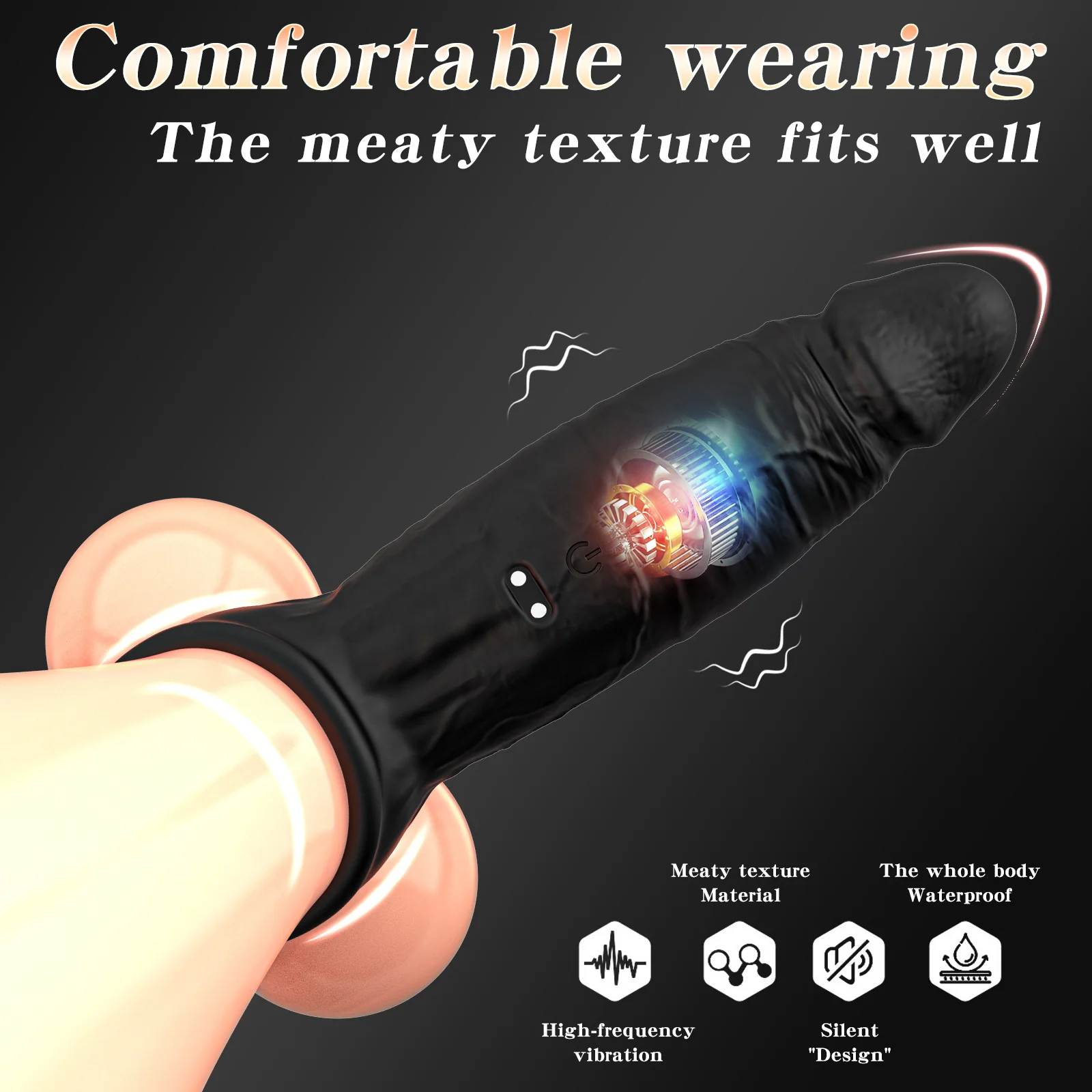 Male Penis Ring Extension Sleeve App Control - Image 5