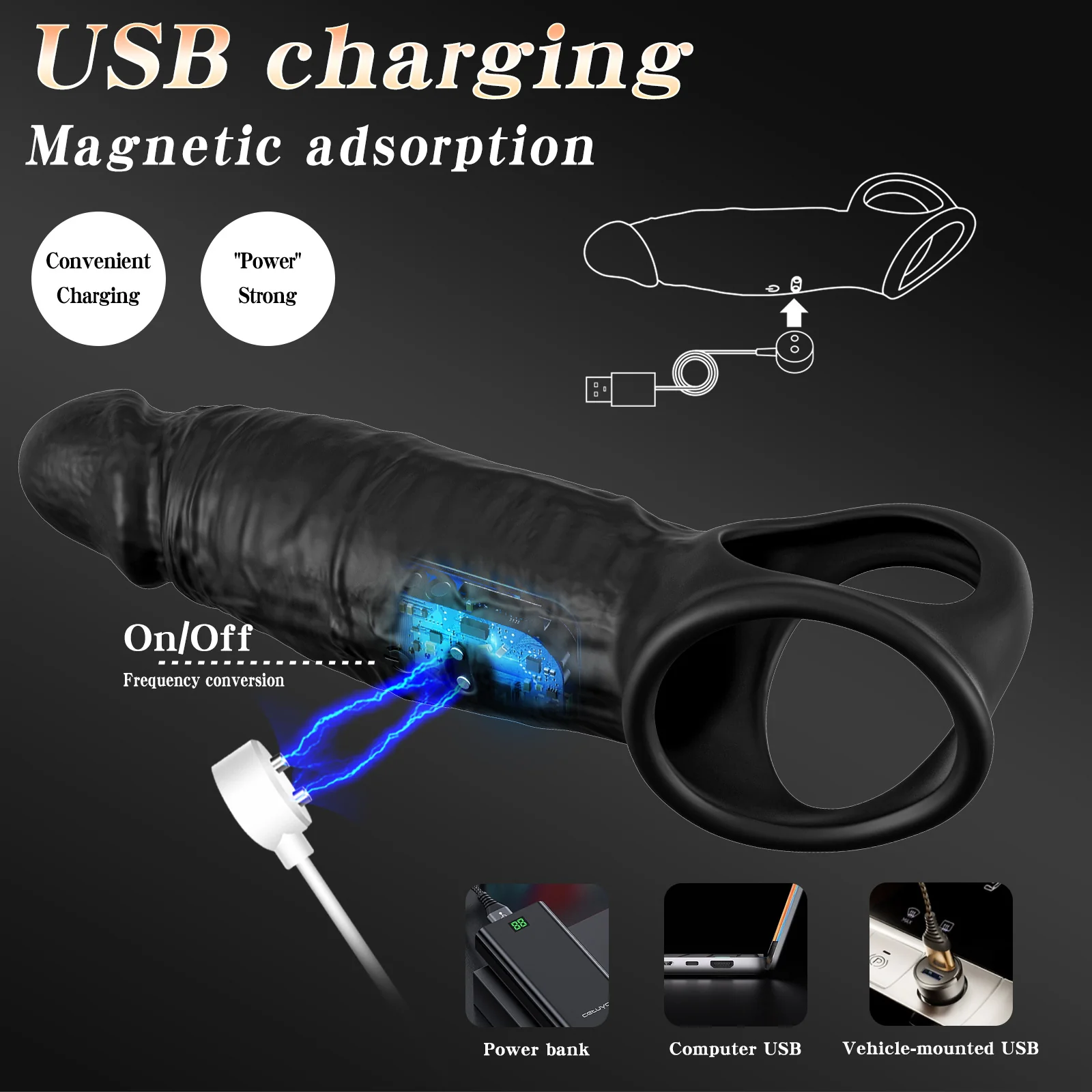 Male Penis Ring Extension Sleeve App Control - Image 7