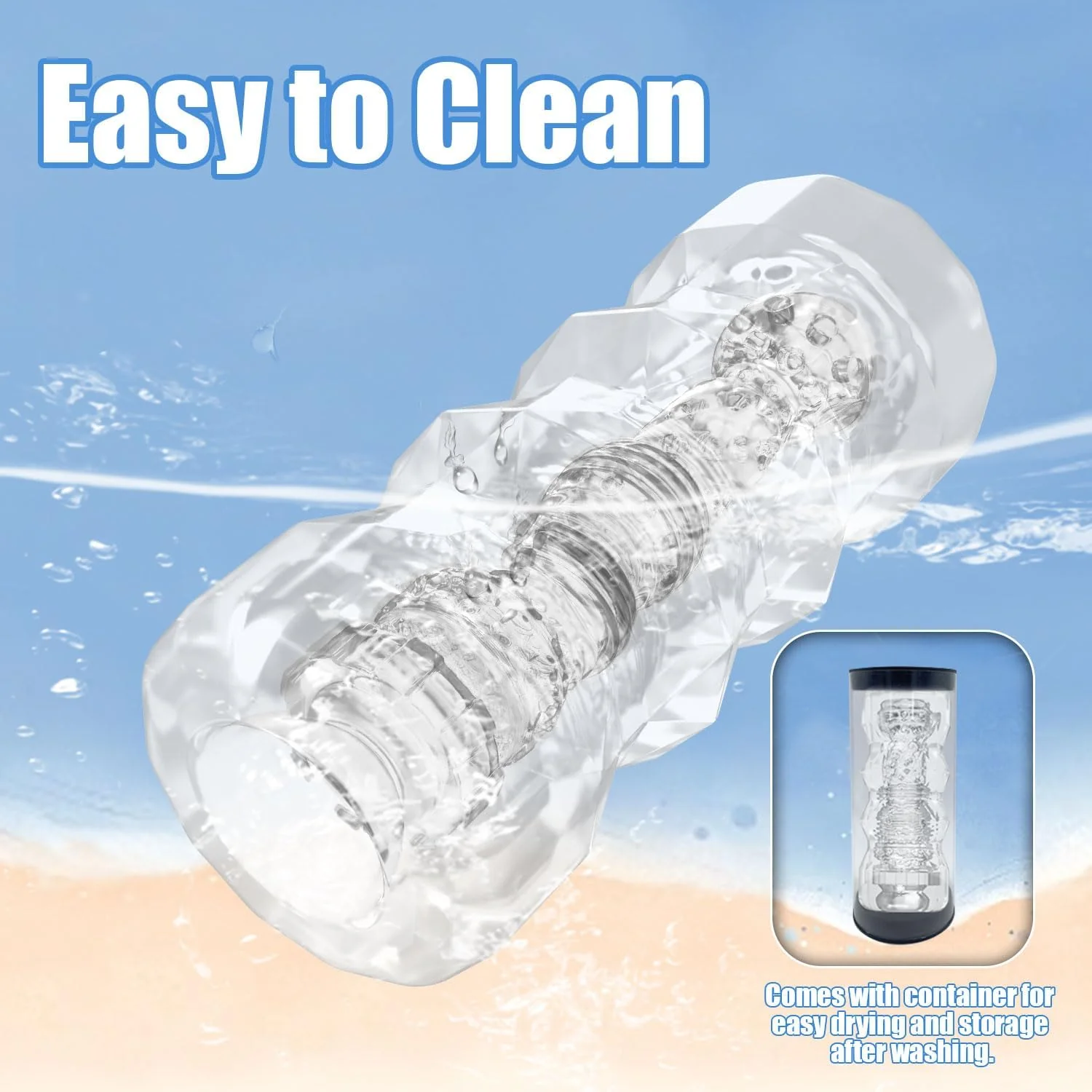 Manual Male Masturbation Realistic 3D Textured Stroker 5 Colors - Image 6