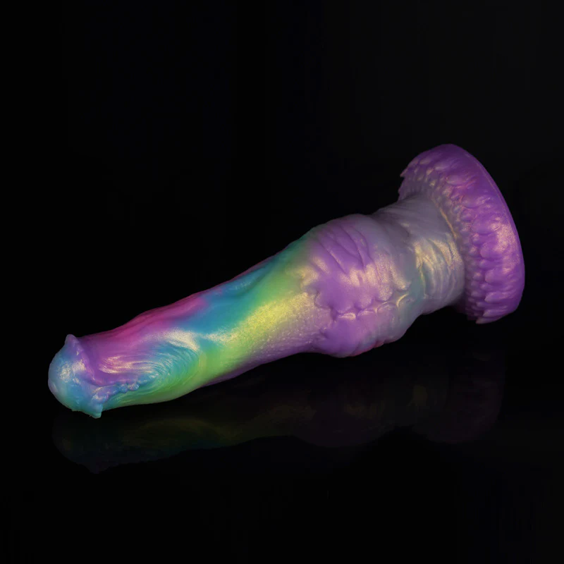 Mixed Color Monster Dildo Auto Thrusting Sex Machine With Suction Cup Base - Image 4