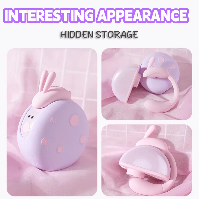Moon Love Rabbit 2 in 1 Suction Egg Clitoral G Spot Vibrator Set - Image 4