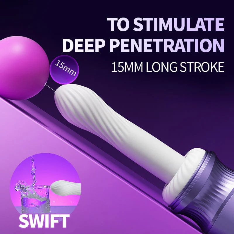 Pure Moon 7 Thrusting Heating Dildo Machine G Spot Vibrator With APP Control - Image 3