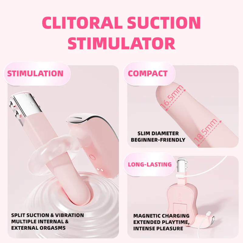 Musical Instrument Shape Discreet 2-in-1 Clitoral Suction Vibrator - Image 2