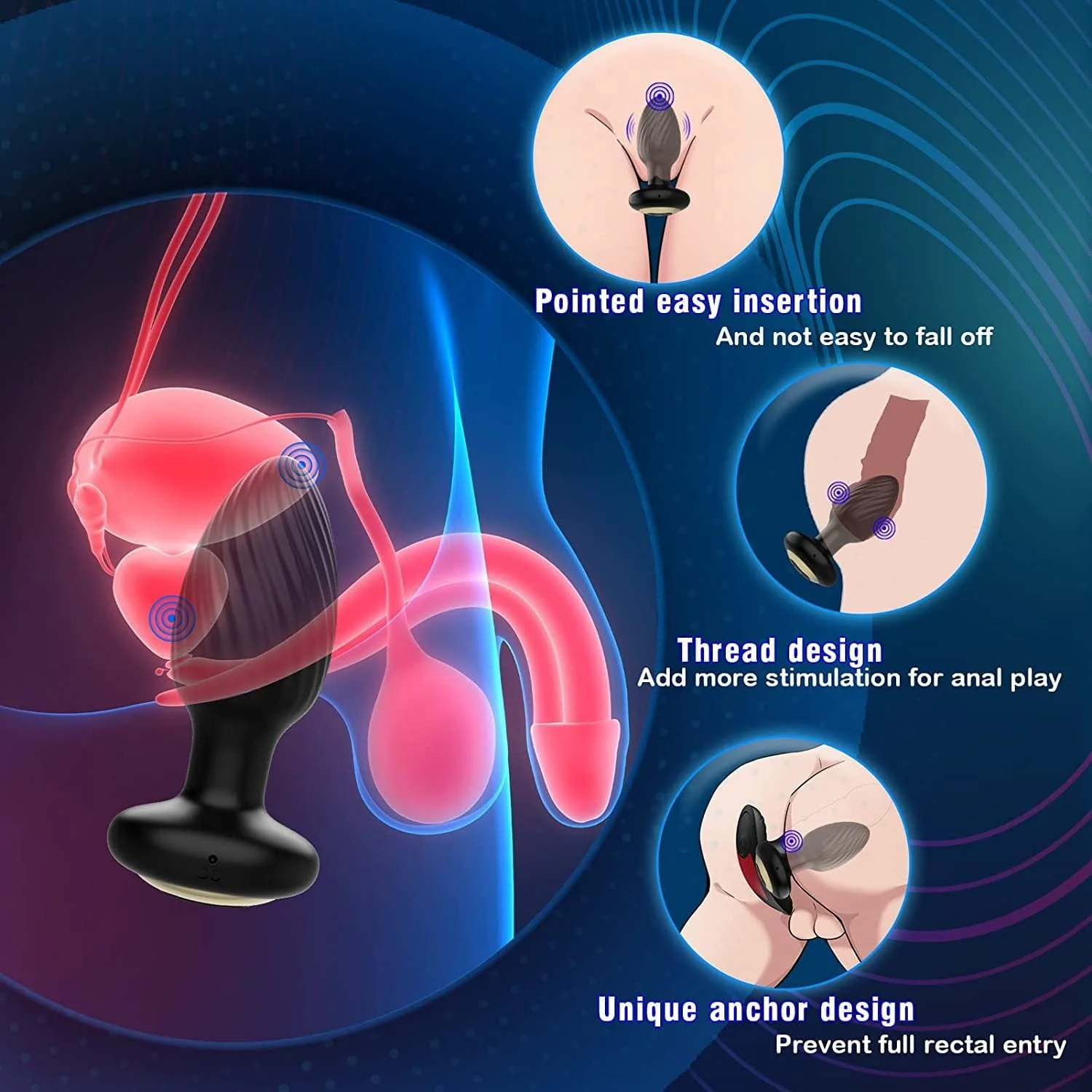 Noah - Wireless Remote Control Rotating & Vibrating Male Prostate Massager - Image 2