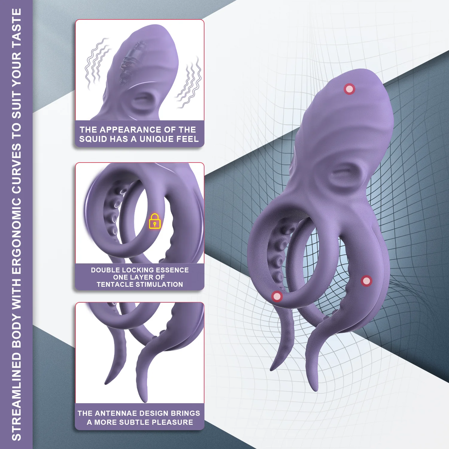 Octopus Lock Delayed Ejaculation Penis Ring Wireless APP - Image 6