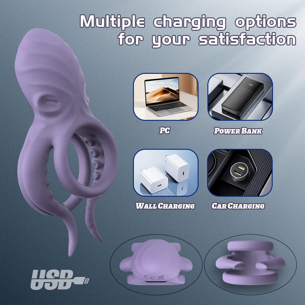 Octopus Lock Delayed Ejaculation Penis Ring Wireless APP - Image 7