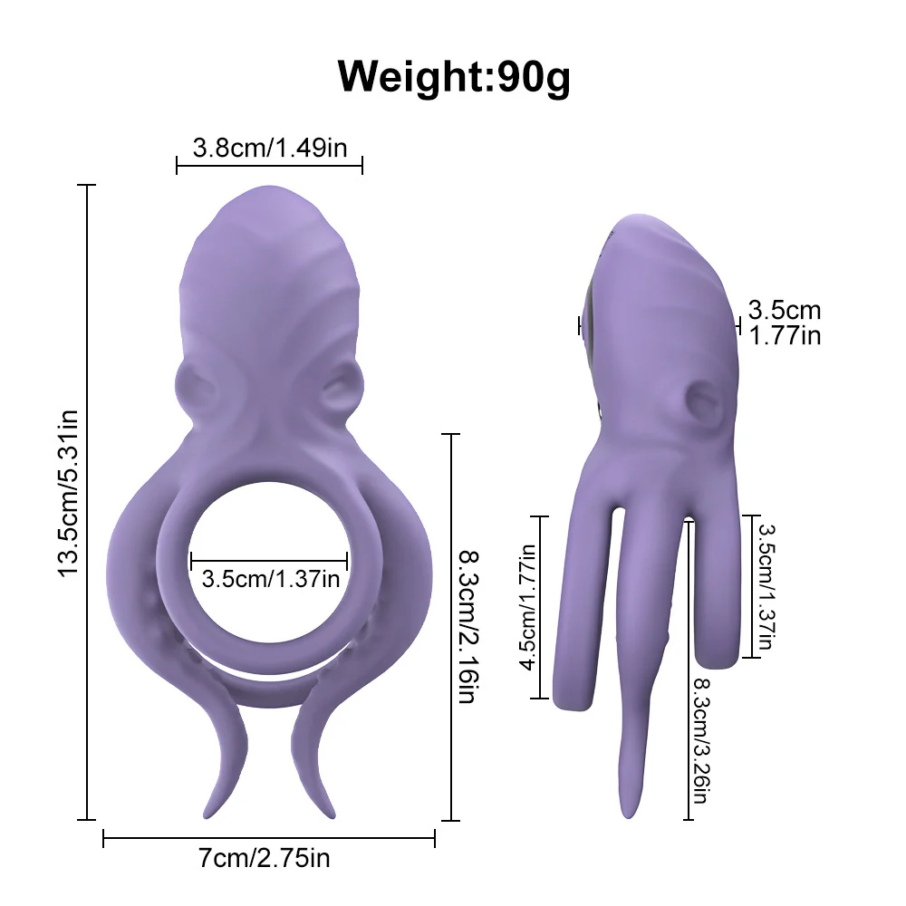 Octopus Lock Delayed Ejaculation Penis Ring Wireless APP - Image 8