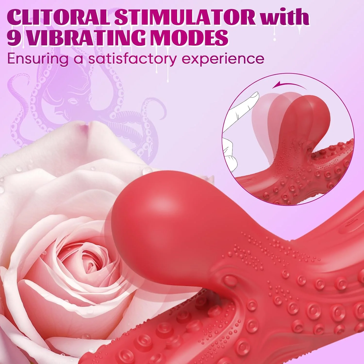 Octopus Tentacle Vibrating G-Spot Vibrator With Pull Ring - Image 2