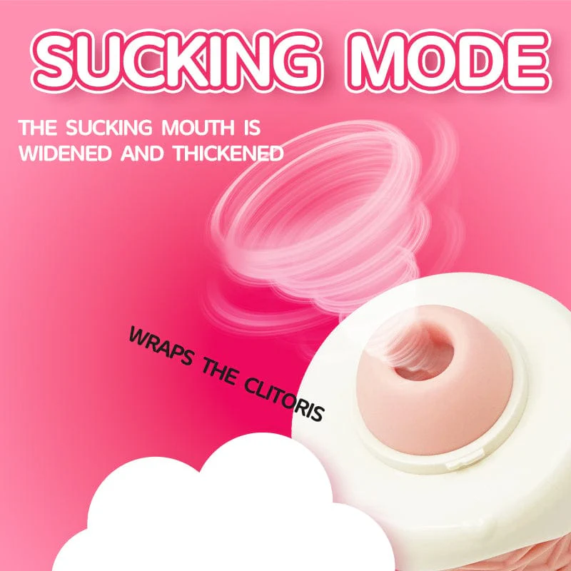 Peachy Bunny Ice Cream Cone Clitoral Suction Heating Vibrator - Image 2