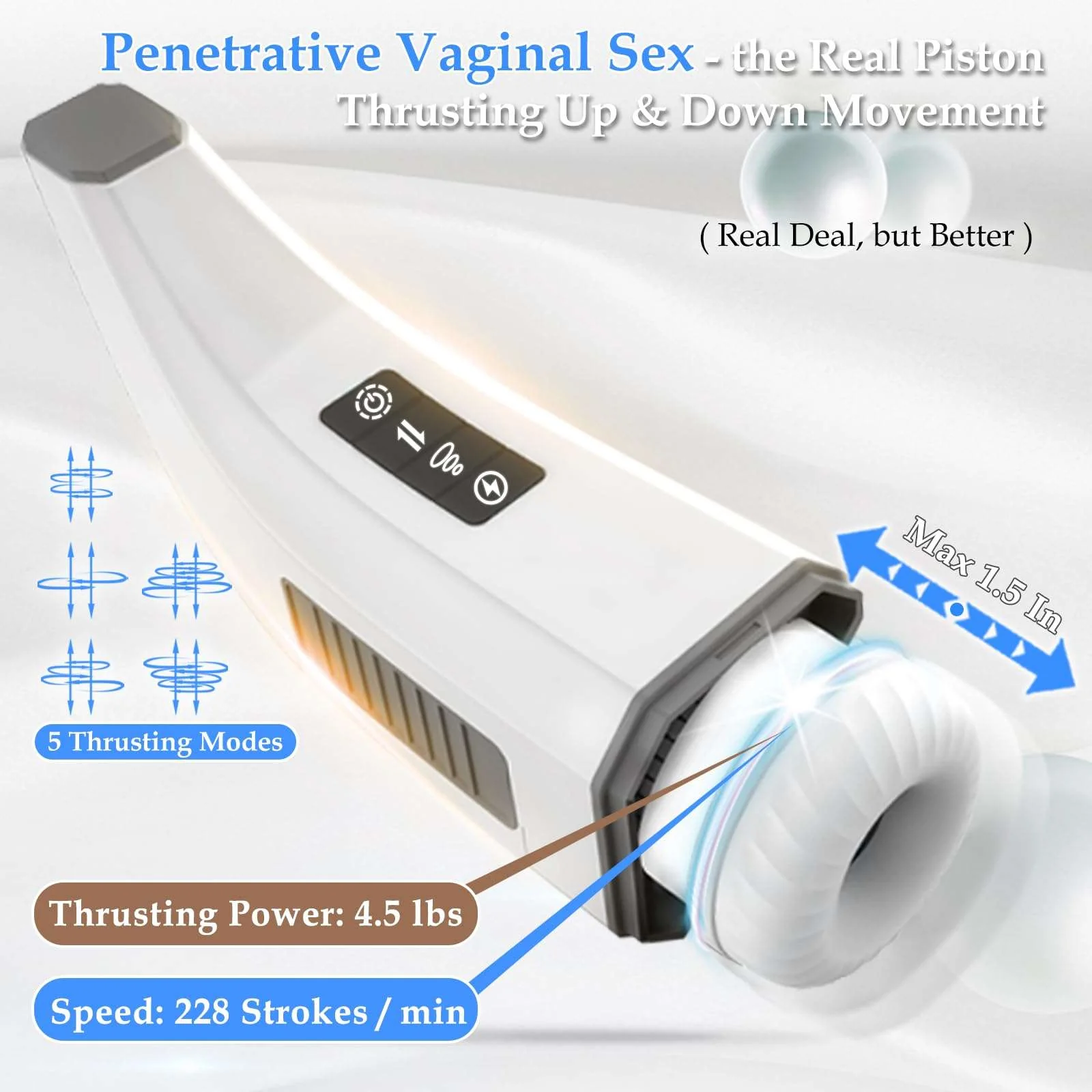 007-Ⅲ Penis 4D Clip Suction Smart Real Voice Tongue Lick Male Masturbator - Image 9