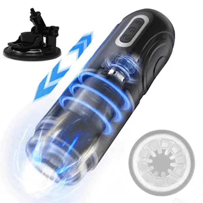 PowerKing Ultra-Technical Hands-free 7 Telescopic Rotation Modes Male Masturbator