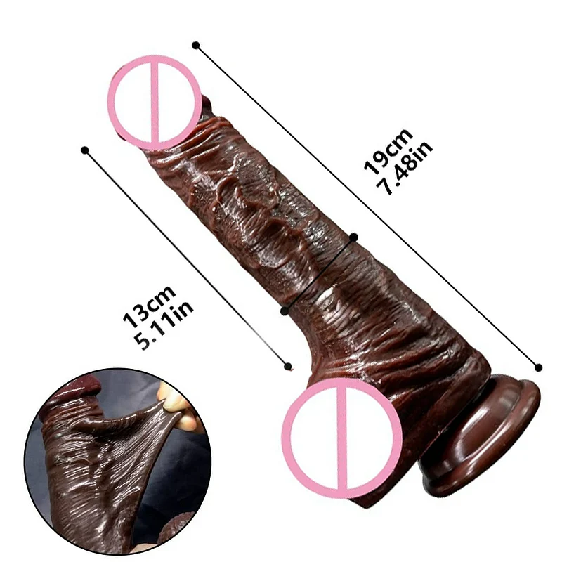 Real Skin Feeling Realistic Dildos Sliding Foreskin Design Female Masturbator - Image 2