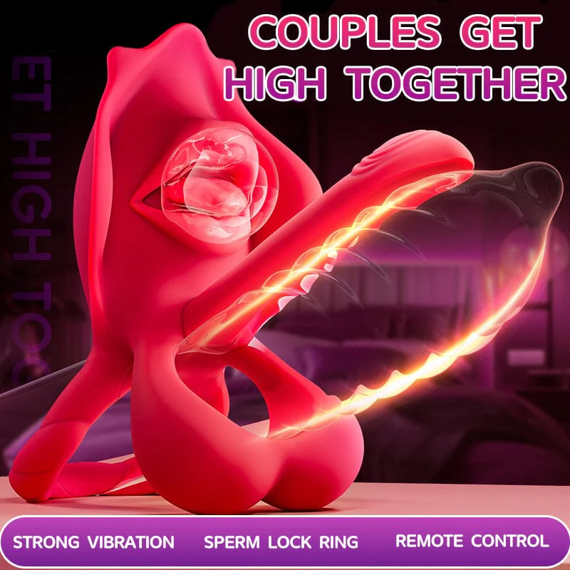 Realistic Mouth Biting Cock Ring Clitoral Stimulator For Couple Flirting - Image 2