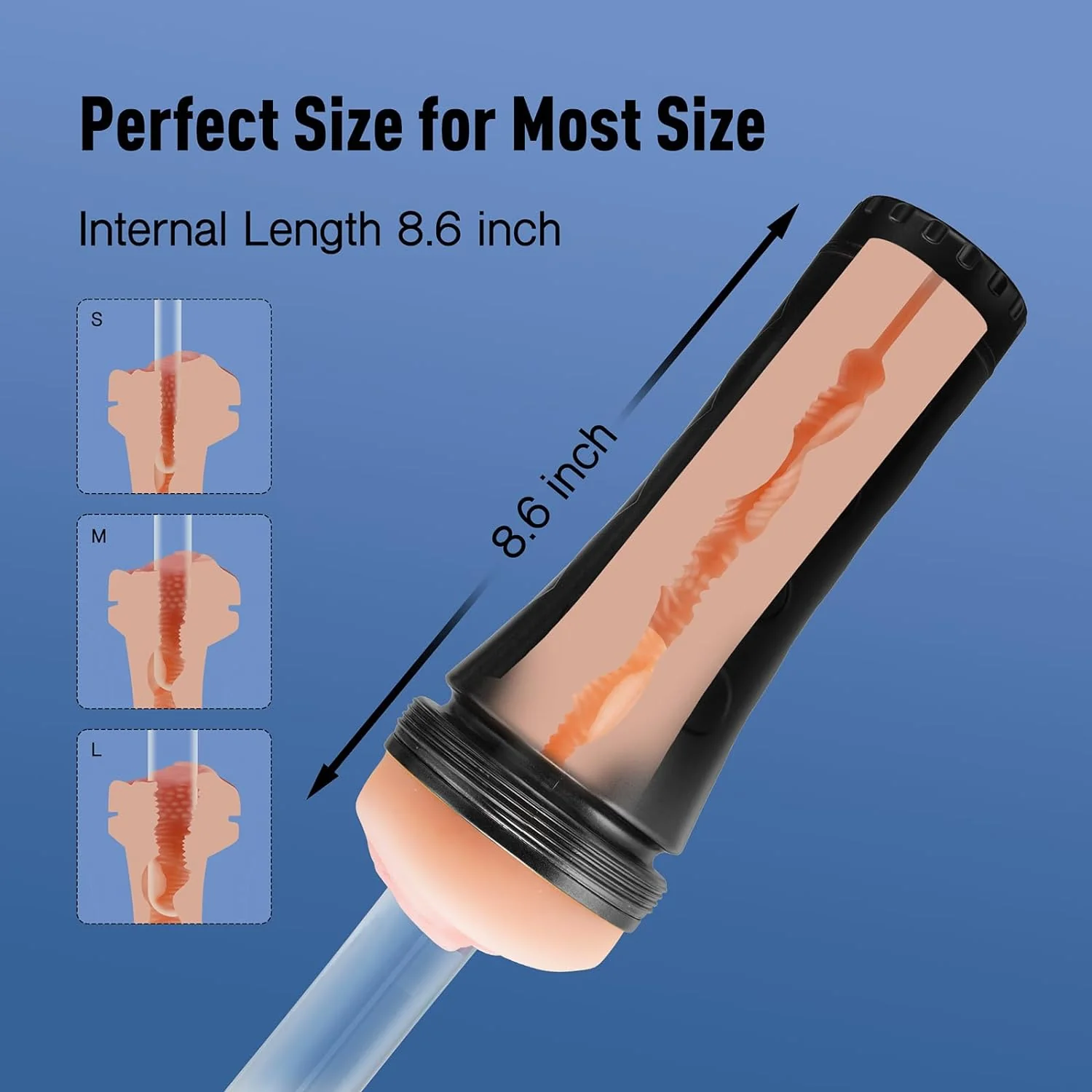 Realistic Textured Vagina Pocket Pussy Male Masturbators Cup - Image 4