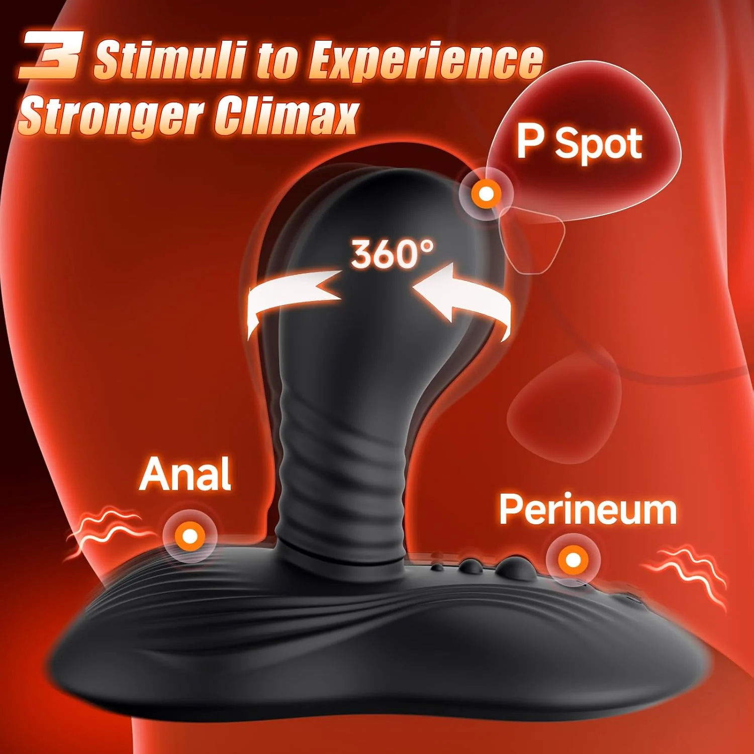 Riding Style 9 Rotation Dildos Prostate Massager - Image 4