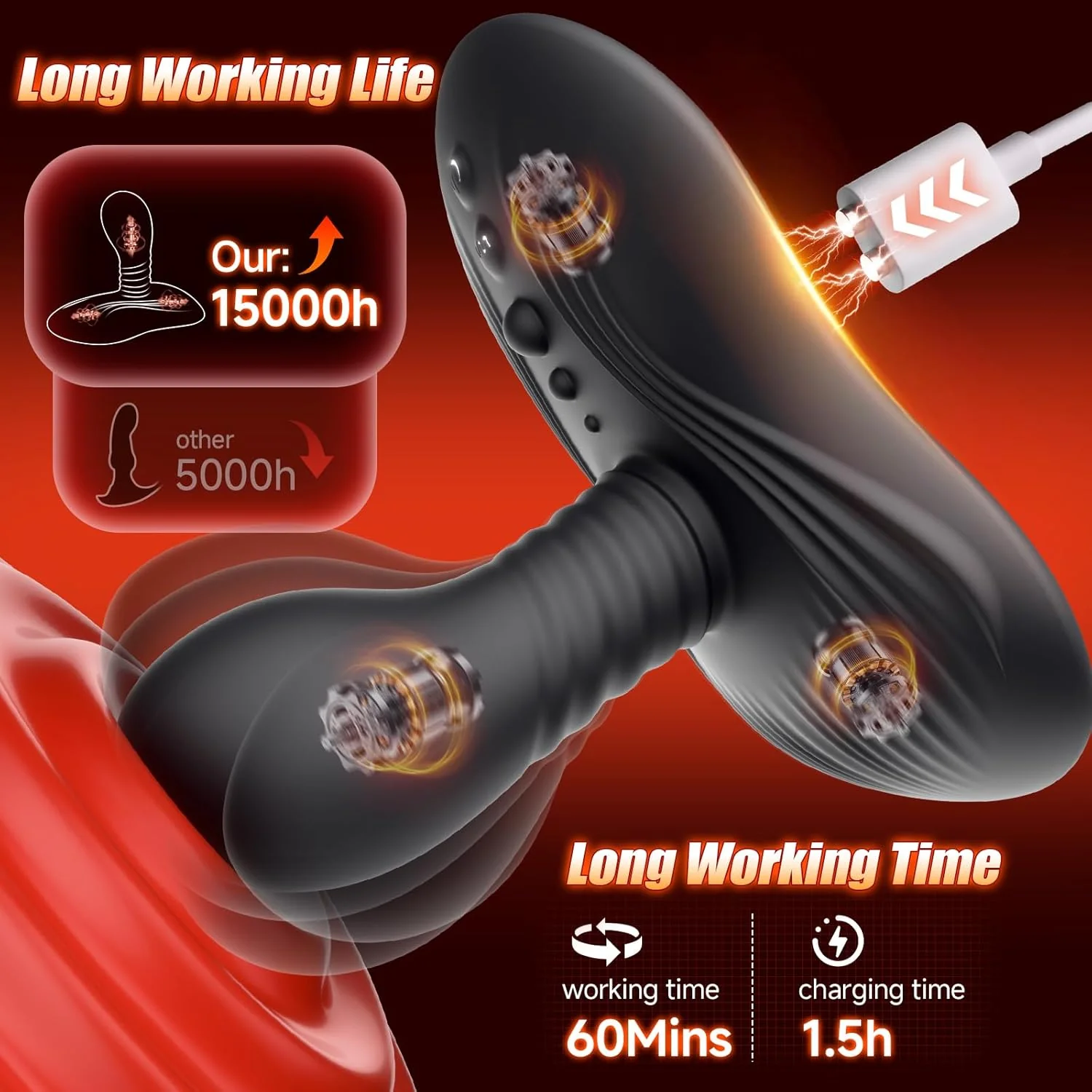 Riding Style 9 Rotation Dildos Prostate Massager - Image 8