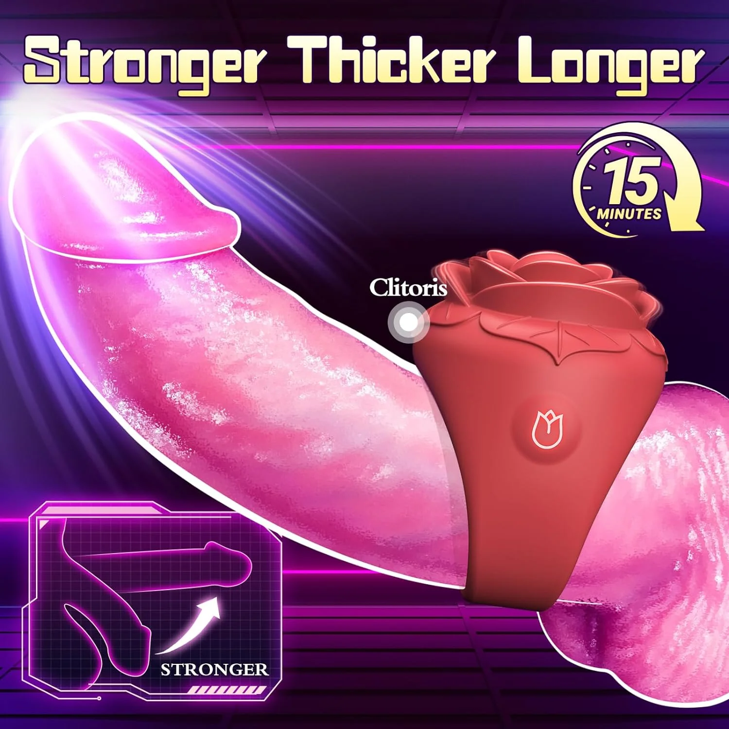 Rose Mini Vibrator Clitoral Nipple Stimulator for Couple flirting - Image 4