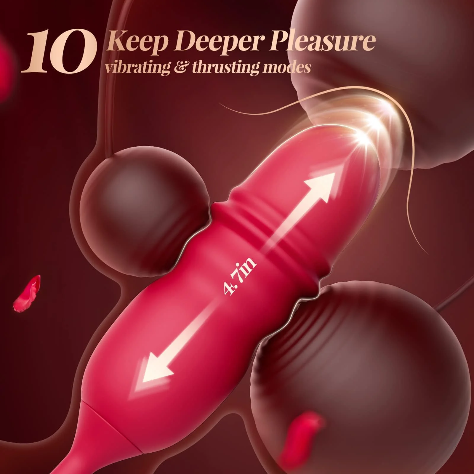 Rose Romeo Dual Tongue Rose Adult Toys Vibrators 10 Licking Thrust - Image 7
