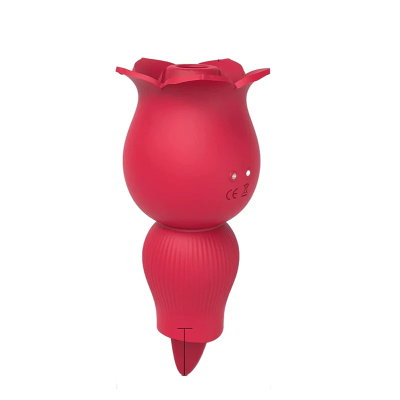 Rose Sucking and Tongue Vibrator 2 in 1 Rose Toy - Image 2