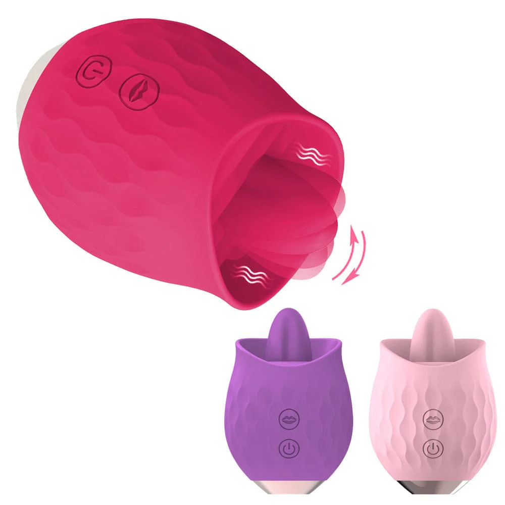 Rose Toy Vibrator For Wome Clitoral Tongue Licking Vibrator - Image 10