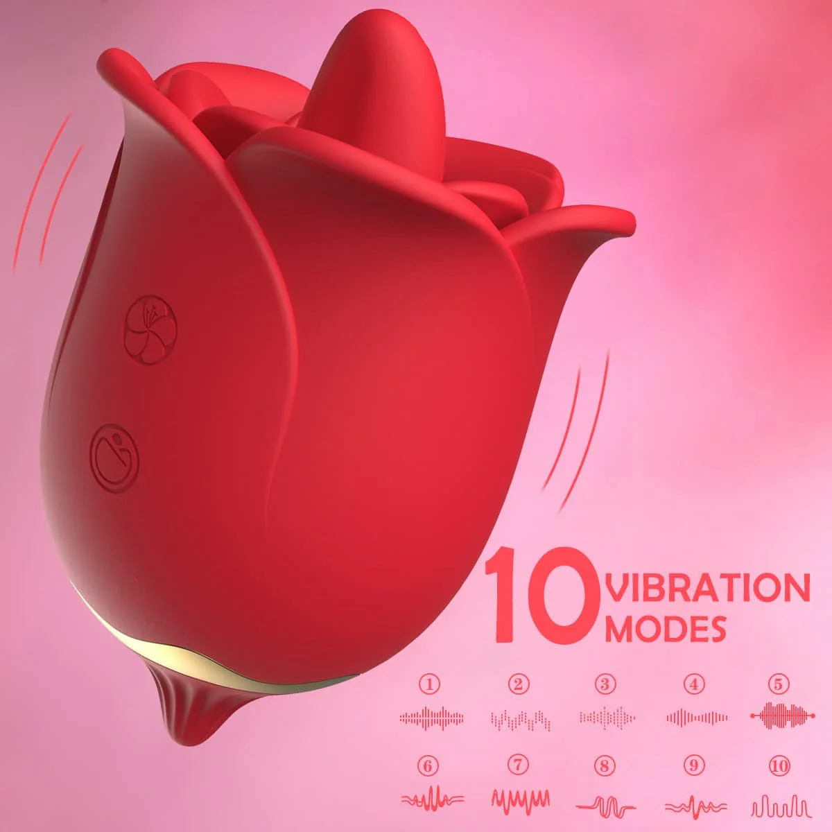 Rose Toys Nipples Clitorals Stimulator With Tongue For Women - Image 2