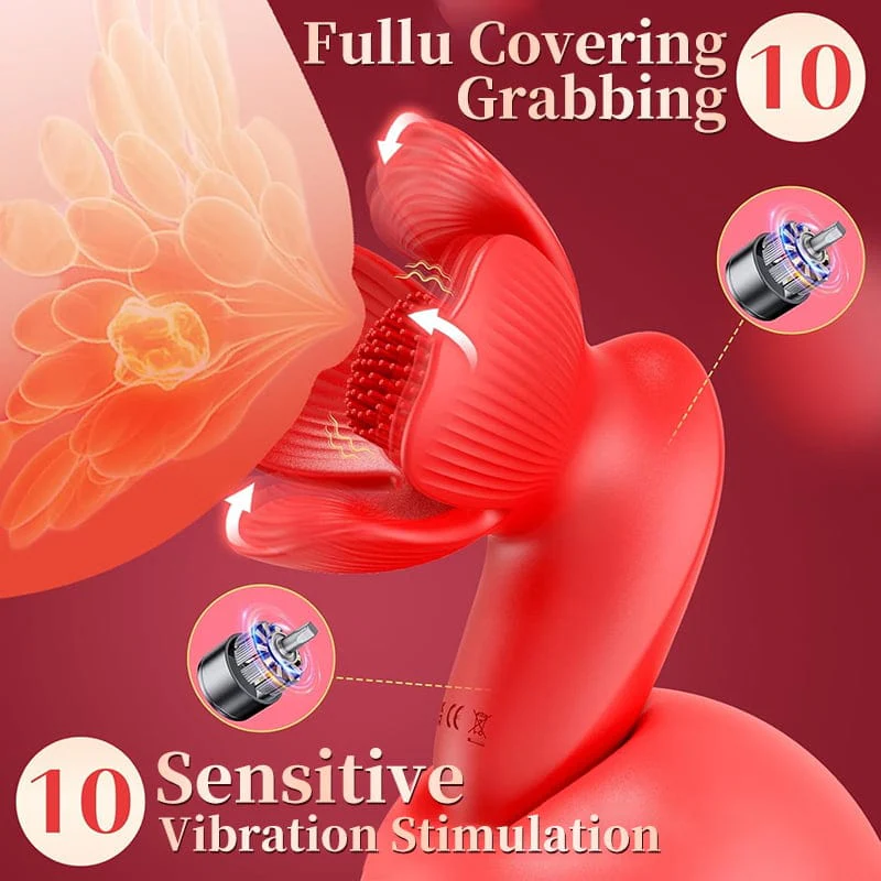 Rose kneader 10 Vibration & Pinching Breast Stimulator with Petal Kneading - Image 3
