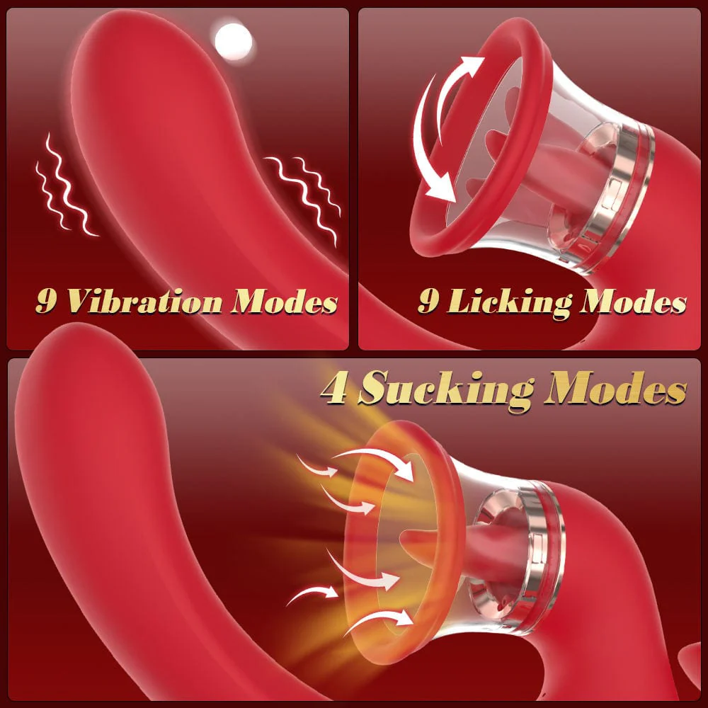 Sandra Tongue Licking Vacuum Suction Clitoral G-spot Vibrator - Image 5