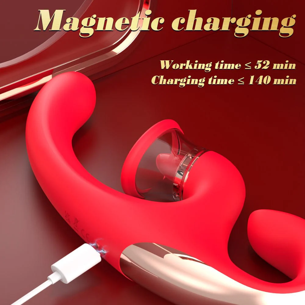 Sandra Tongue Licking Vacuum Suction Clitoral G-spot Vibrator - Image 6