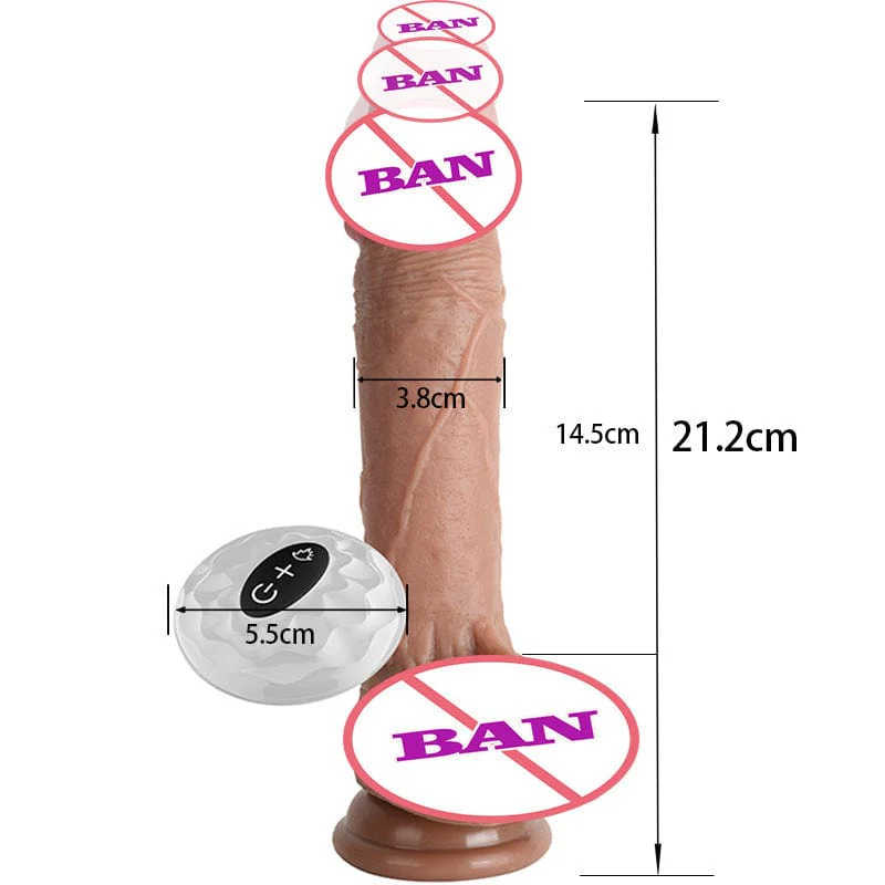 Waterproof 7 Frequency Retractable Swing Dildo - Image 3