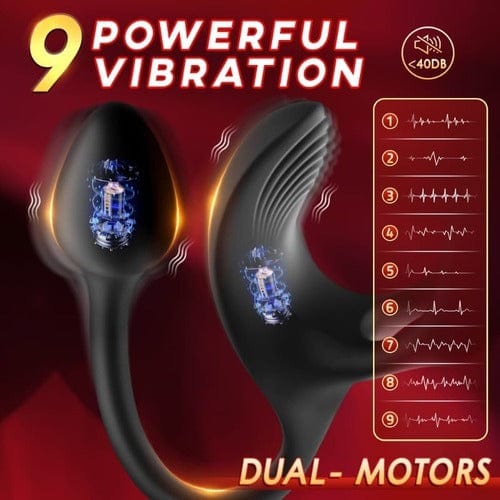 3 In 1 Spherical Vibrating Anal Plug Testicles Stimulator With cock Ring - Image 2