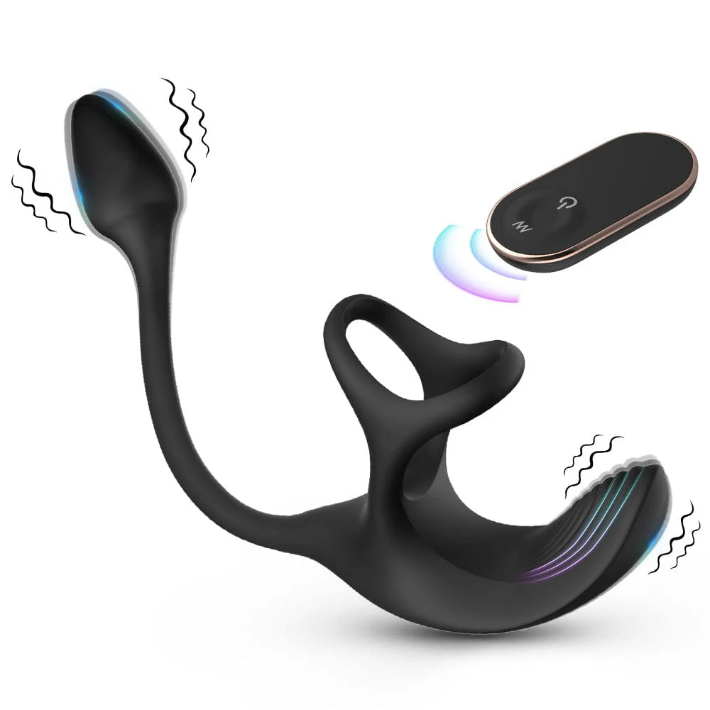 3 In 1 Spherical Vibrating Anal Plug Testicles Stimulator With cock Ring - Image 8