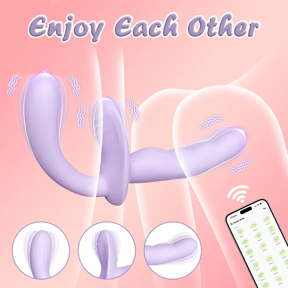 Strapless Strap-On Double-Ended Anal Dildo Vibrator - Image 2
