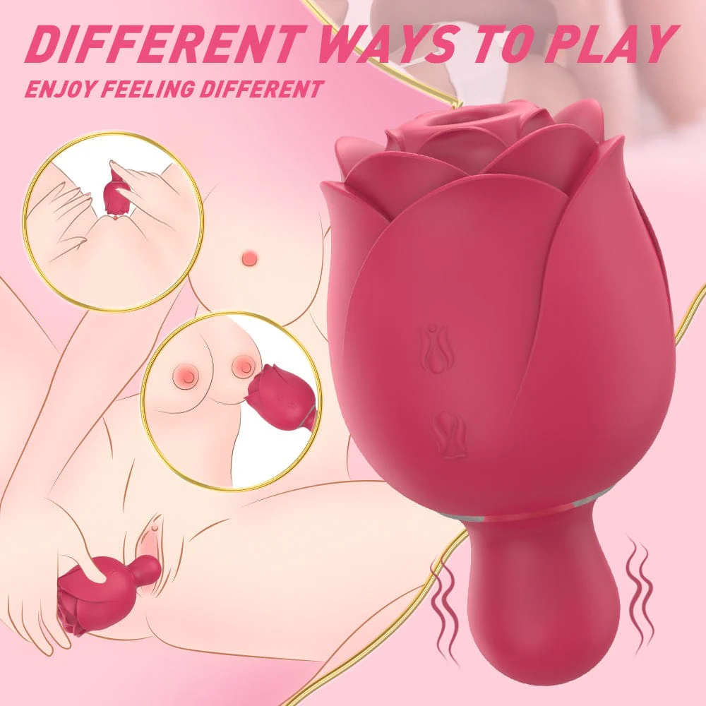 Sucking Tapping And Vibrating Rose Toy - Image 3