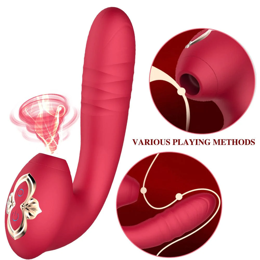 Sucking Vibration Telescopic Vibrator Female Erotic Masturbation Device Adult Products - Image 3