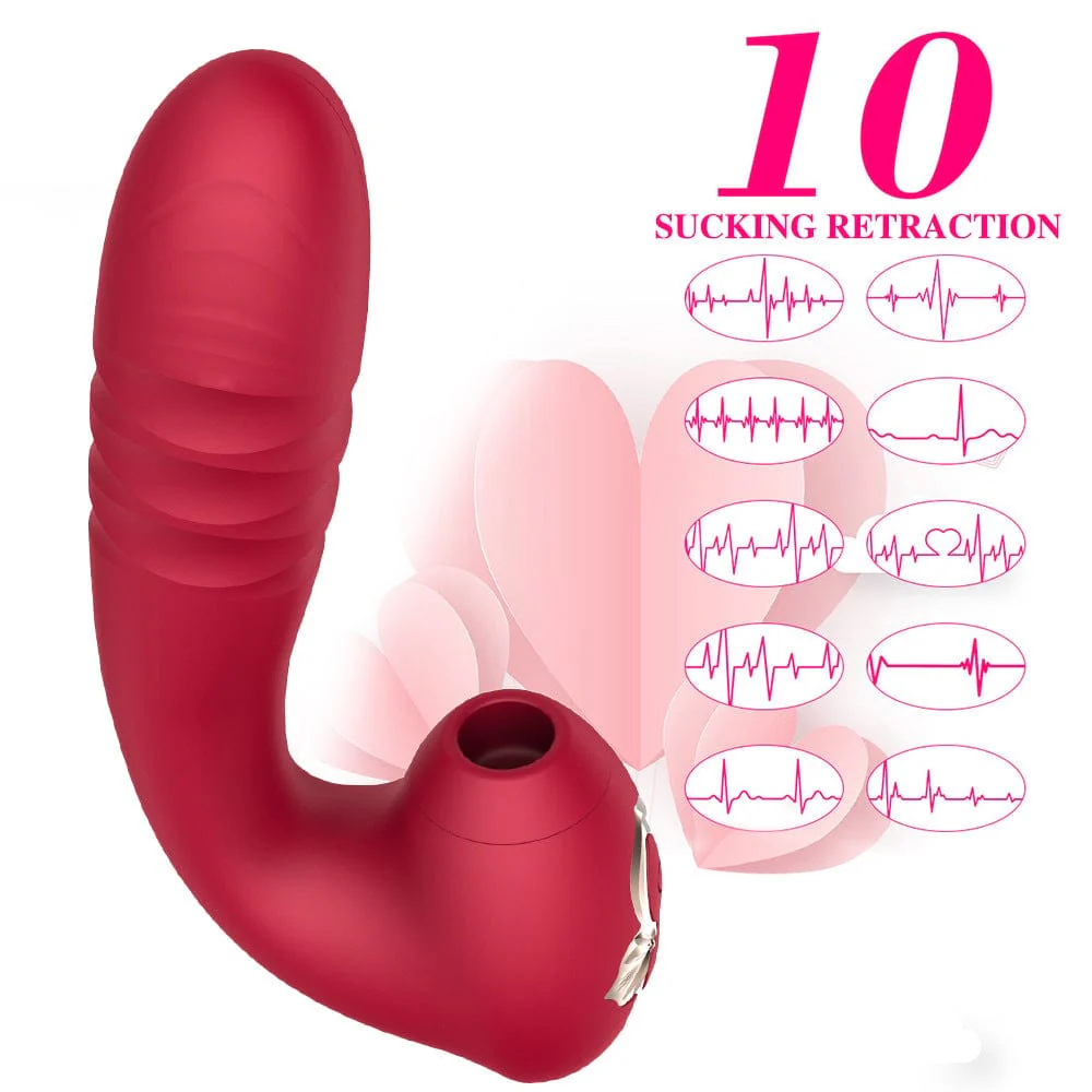 Sucking Vibration Telescopic Vibrator Female Erotic Masturbation Device Adult Products - Image 5